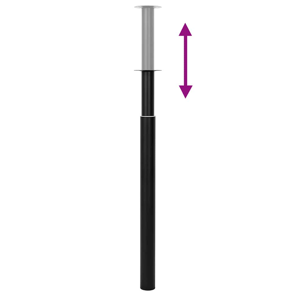 2 x Telescopic Table Leg Table Support Leg Table Foot Black 710 mm 1100 mm