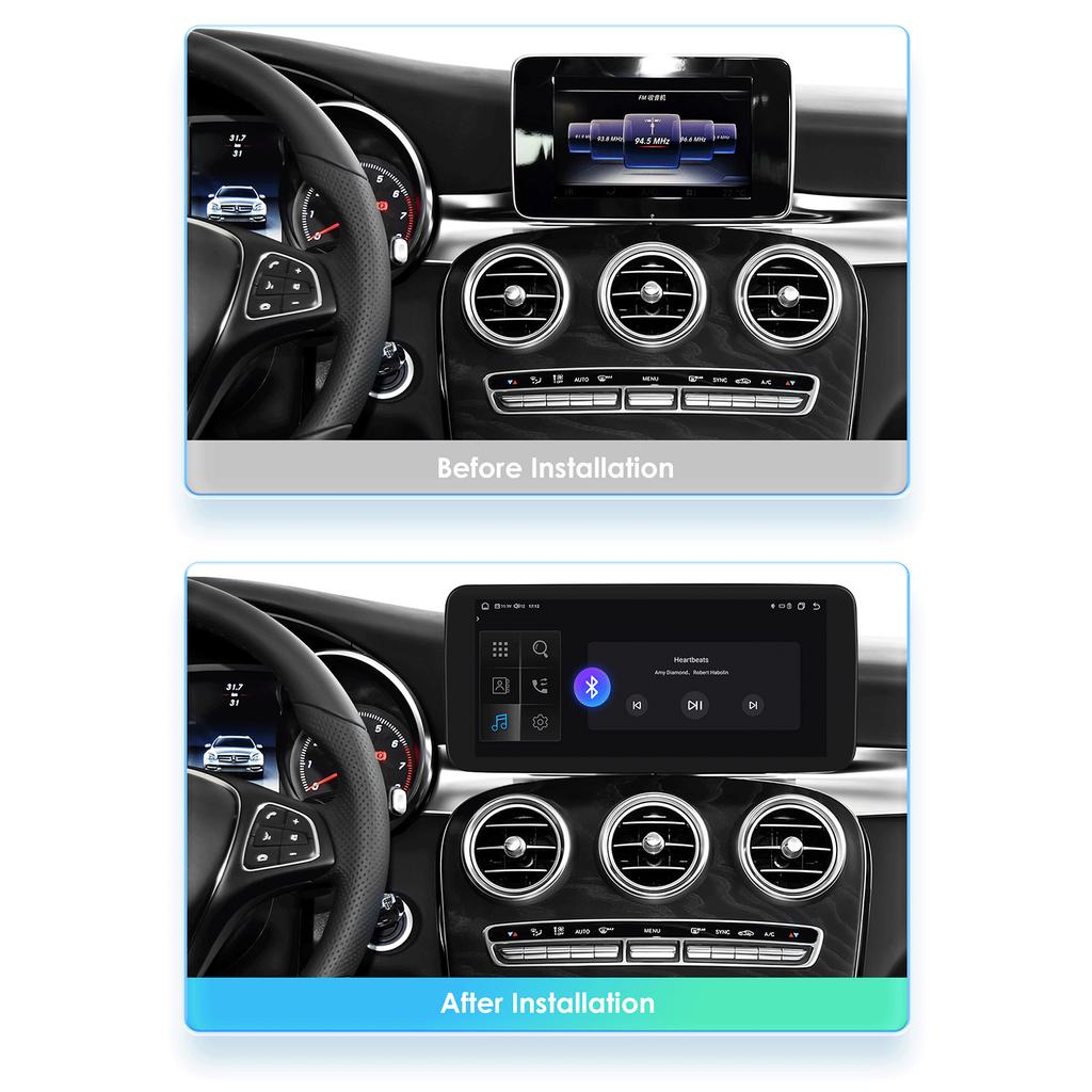 Hizpo Android 14 Octa Core Smart Car Systems поддерживает Carplay Android Auto для Mercedes Benz C-Class W205/GLC X253 2015-2018 NTG 5.0 интеллектуальный экран