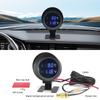 AD 2 in 1 12V 24V Round Led Digital Car Truck Water Temp Gauge Temperature Sensor Temperatura Moto Voltmeter Volt Voltage Meter