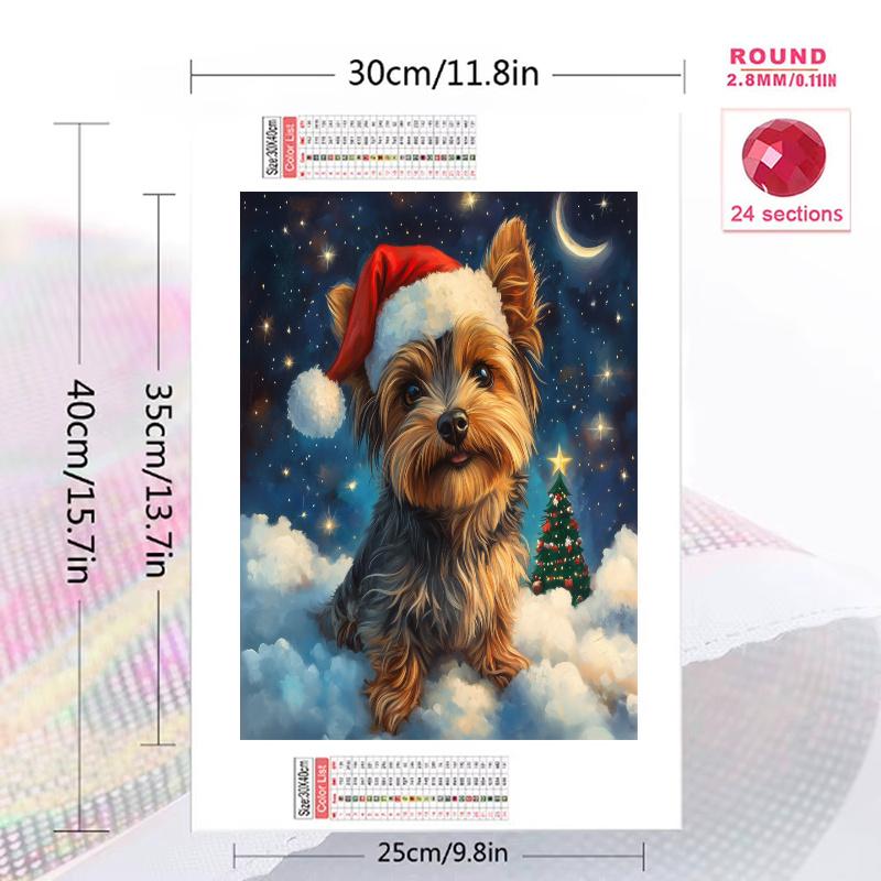 Yorkshire Terrier Pattern 3pcs 100% Round Full Drill 5D DIY Diamond Painting Embroidery Cross Stitch Rhinestone Décor