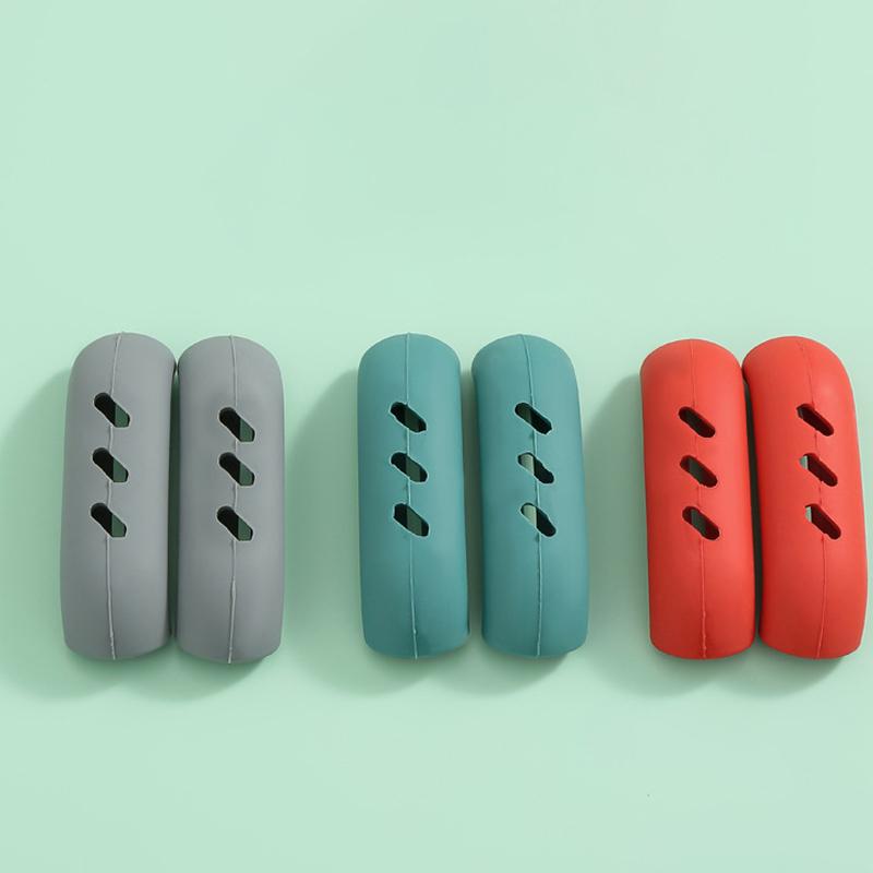 2/4 шт. Силиконовые накладки на ручки сковороды, защита от ожогов, нескользящие, защитные, крышка для пароварки, держатель для кастрюли, полезные кухонные гаджеты и инструменты