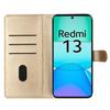Для Xiaomi Redmi 13 5G/13 4G Чехол для телефона Кожаный чехол-кошелек с цветочным тиснением в виде бабочки