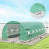 Tunnel Greenhouse 8x3x2 M Garden Greenhouse With 12 Windows And Roll Up Door Steel And PE 140 G M² Green
