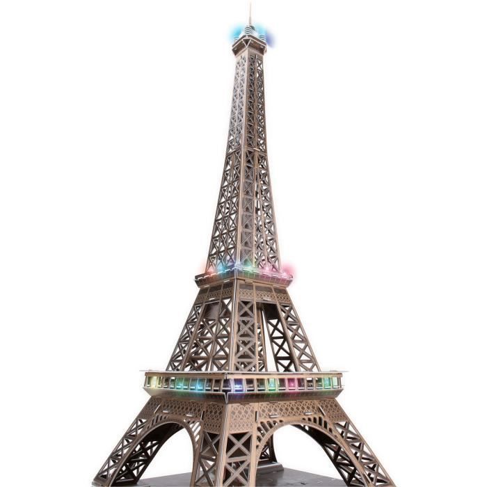 Maquette 3D - EXPLORA - Tour Eiffel - Lumineuse LED - 84 pieces - a monter soi-meme