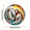 Металлическая жестяная картина Декор стены Ручная работа 20x20 см Винтажный Дом