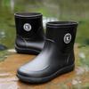 Men Rain Boots Non-slip Light Hiking Rain Shoes Slip On Waterproof Outdoor Leisure Rubber Fishing Shoes Work Water Shoes