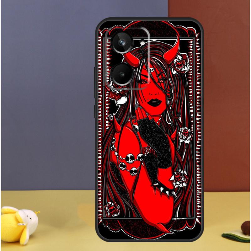 Devil Woman For Realme 15 10 11 12 13 14 Pro Plus C65 C67 C63 C61 C55 C51 C53 C35 C75 GT6 GT7 Pro Case