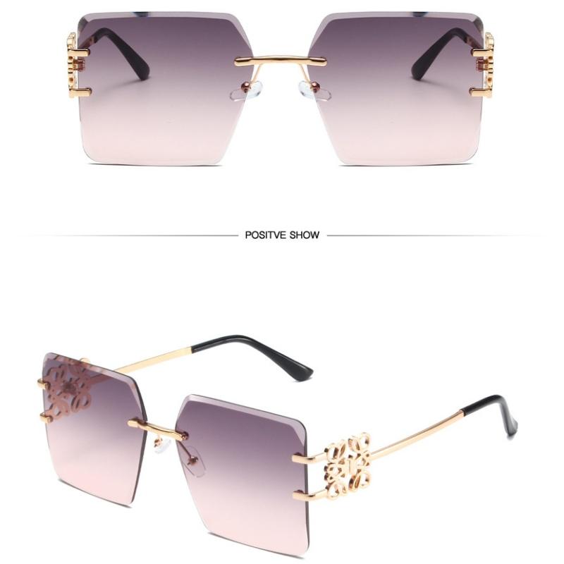 Жен. Очки Защита от солнца Защита от ультрафиолета Мода Личность Ретро Художественный Уличный снимок Вогнутая форма Путешествия Солнцезащитные очки без оправы с китайским узлом