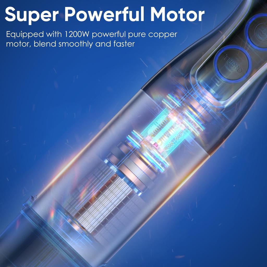 BioloMix HB‑3315 5‑in‑1 Hand Blender Multi‑function Immersion Stick Blender