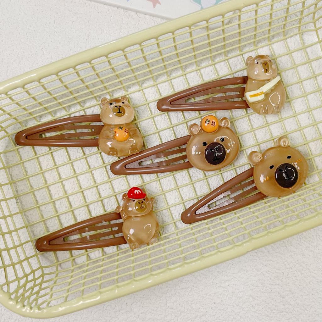 Cute Adorkable Cartoon Hair Clip Lovely Rodents Hair Clip Capybara Hairpins Barrettes Girls HairPins 2000s Trend