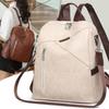 Women's Splicing Backpack Soft Leather Backpack Large Capacity Commuter Travel Bag