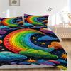 3pcs Rainbow Clouds 1Cover + 2Pillowcases, PillowInserts NotIncluded, Machine Washable, All - Season Use, Suitable for Bedroom Guest Room78