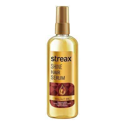 Streax Сыворотка для волос 200 мл, Сыворотка для сухих и вьющихся волос, Для женщин и мужчин, Для кудрявых волос, Волнистых волос, Прямых волос, Шелк и блеск, Оживляющая с W