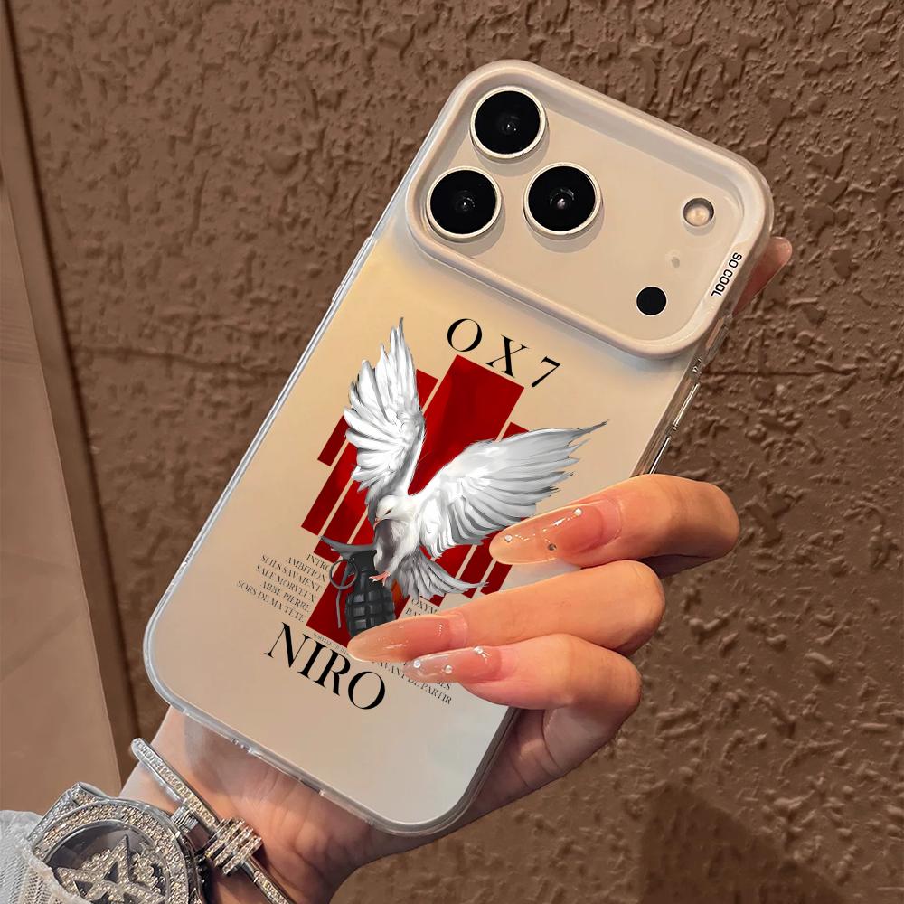Rapper N-NIRO OX7 Phone Case For iPhone 17 16 15 14 13 12 11 Pro Max Air Matte Laser Aurora Shockproof Funda