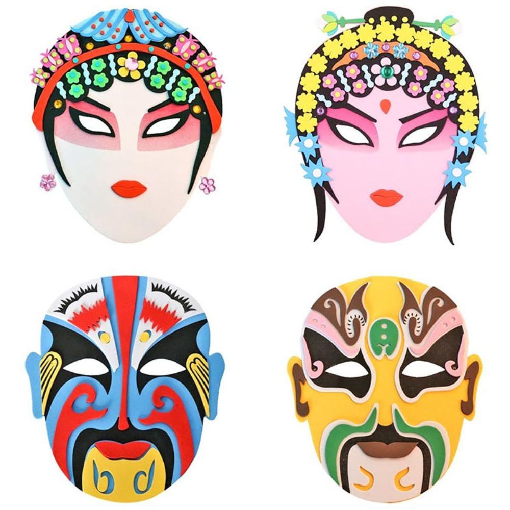 Beijing Opera Chinese Style Mask Handmade Diy Material Package Parent Child Toys