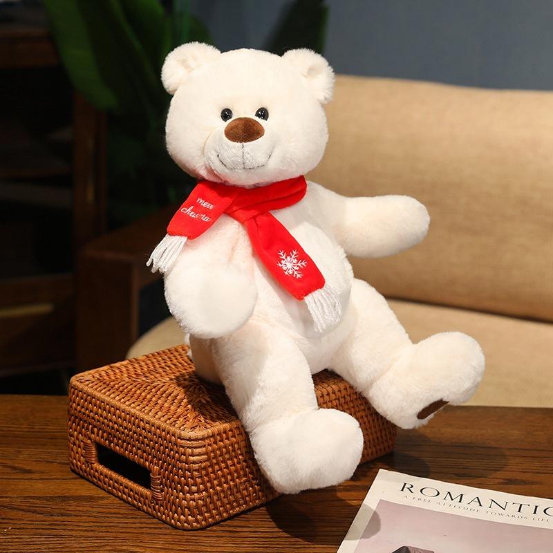 Милый Рождественский Шарф Кукла Плюшевая Игрушка Мишка Обнимашка Кукла Девочка Успокаивающая Подушка Кукла-Марионетка