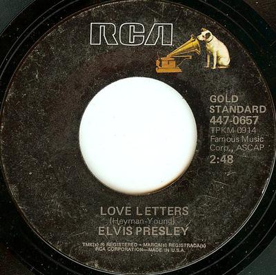 7-дюймовая пластинка ЭЛВИС ПРЕСЛИ - Love Letters 4470657 RCA США Рок Б/У