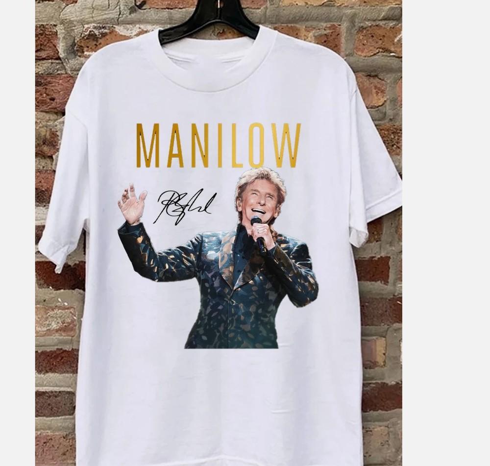 NEW Barry Manilow Signature 2025 Gift For Fan White All Size Shirt Unisex T-Shirt