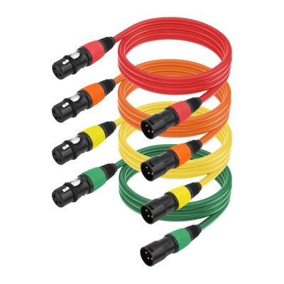 XLR кабели 4 шт. микрофонный кабель 6 футов XLR мужской-женский микрофонный кабель Plug and Play 3-контактный сбалансированный