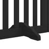 6 Piece Foldable Black Dog Gate 300 cm Poplar Wood