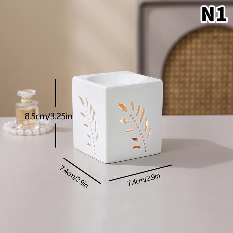 Белая керамическая курильница для благовоний, свечей, эфирных масел, ароматерапевтический диффузор, полый нагревательный прибор, украшение для дома, Ближний Восток