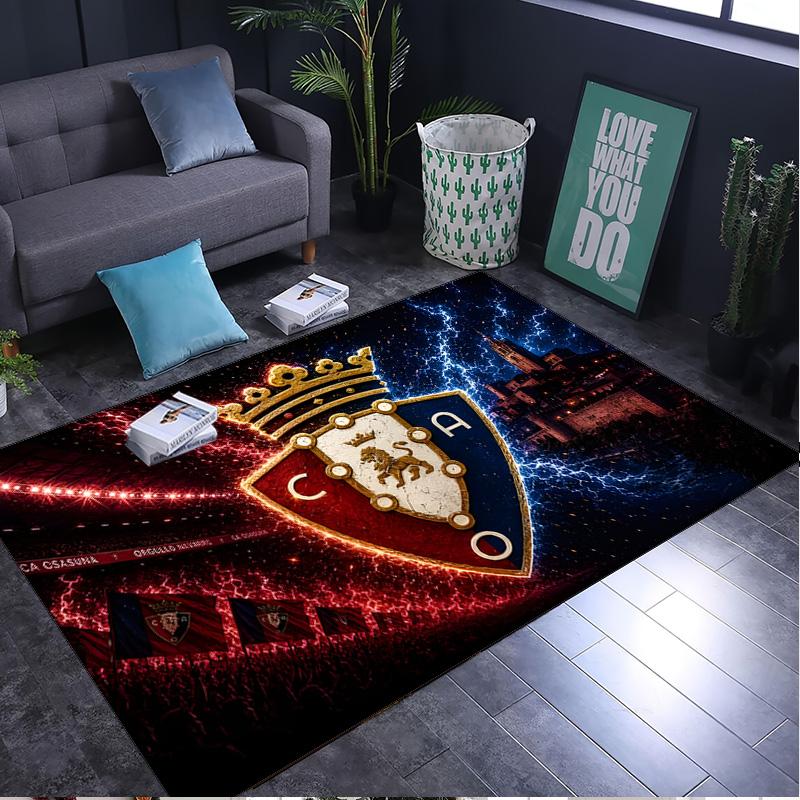 1PC rug FC Osasuna Golden Lion Carpet, Chair Rug,Area Rug for Office Bedroom living rooms bedroom, Doormat decor Christmas fan gifts