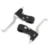 ACROPIX Universal Black Silver Tone Bicycle Parts Left and Right Brake Levers - Set of 2