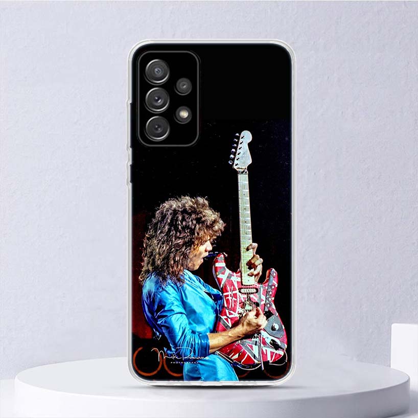 Eddie Van Halen Graphic Guitar Soft Case For Samsung Galaxy A15 A14 A13 A12 A55 A54 A53 A52 Phone Cover A35 A32 A33 A25 A23 A22