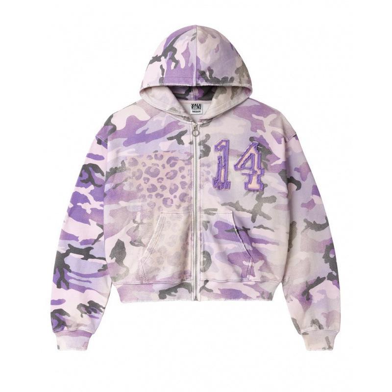 2026 Euro-American Trendy Retro Digital Print Y2K Couple Zipper Hoodie
