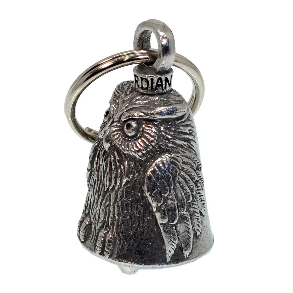 Guardian Bell USA: AMGB-146 Owl, Made in USA, Protective Amulet, Key Holder, Safe Transit, Bell Amulet
