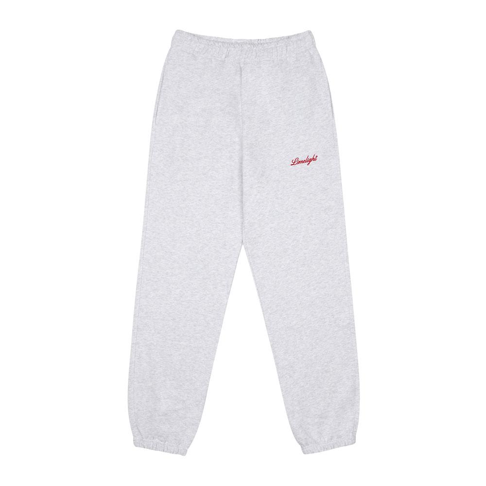 LIMELIGHT APPAREL Тяжелые брюки-джоггеры с логотипом-надписью (Пепельно-серый/Красный)