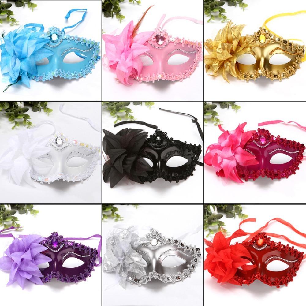 Sexy Ladies Big Lily Flower Princess Mask Christmas Halloween Masquerade Mask New Beauty Mask