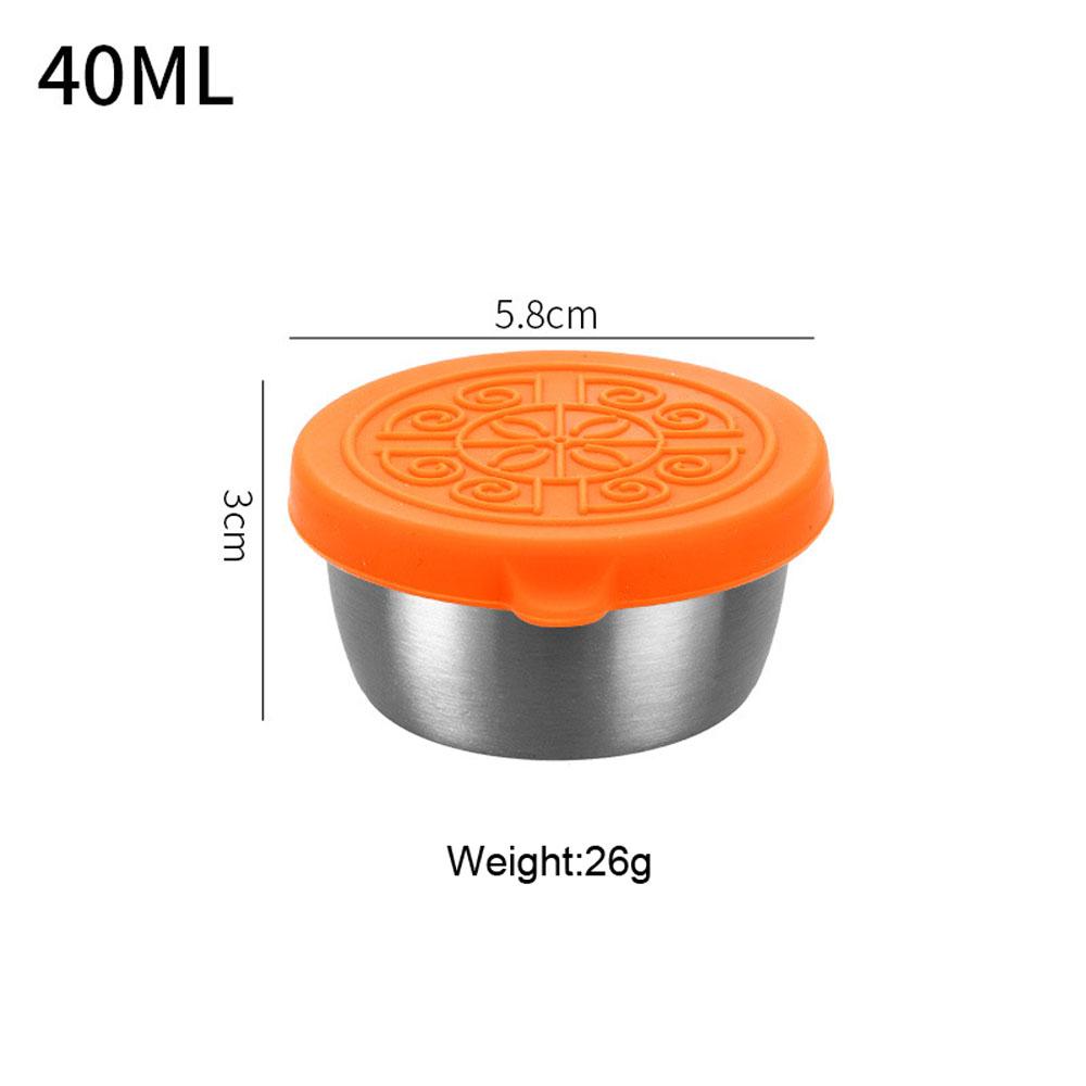 1/2 шт. многоразовая нержавеющая стальная чашка для соуса с силиконовыми крышками контейнер для приправ салатная заправка для пикника хранение еды ланч-бокс