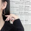 Большие серебряные серьги в форме сердца с геометрическим узором для женщин — элегантные, простые, в европейском и американском стиле