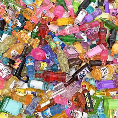 10 шт., кукольный домик, предметы интерьера, мини-бутылочки, модель, реквизит для сцены съемки