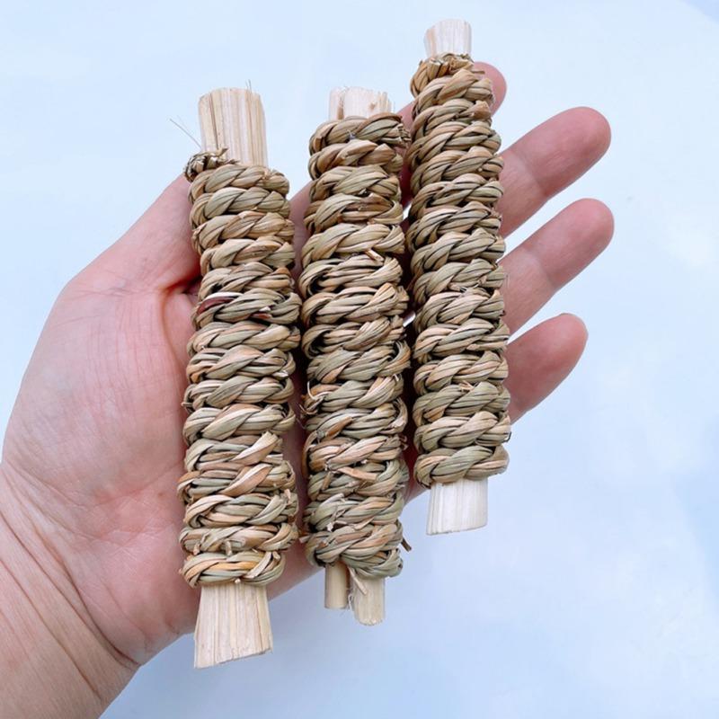 6шт кролик Шиншилла хомяк белка соломенная молярная игрушка жевательные зубы