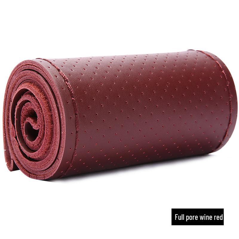 Универсальная оплетка на руль из коровьей кожи ручной работы для всех сезонов