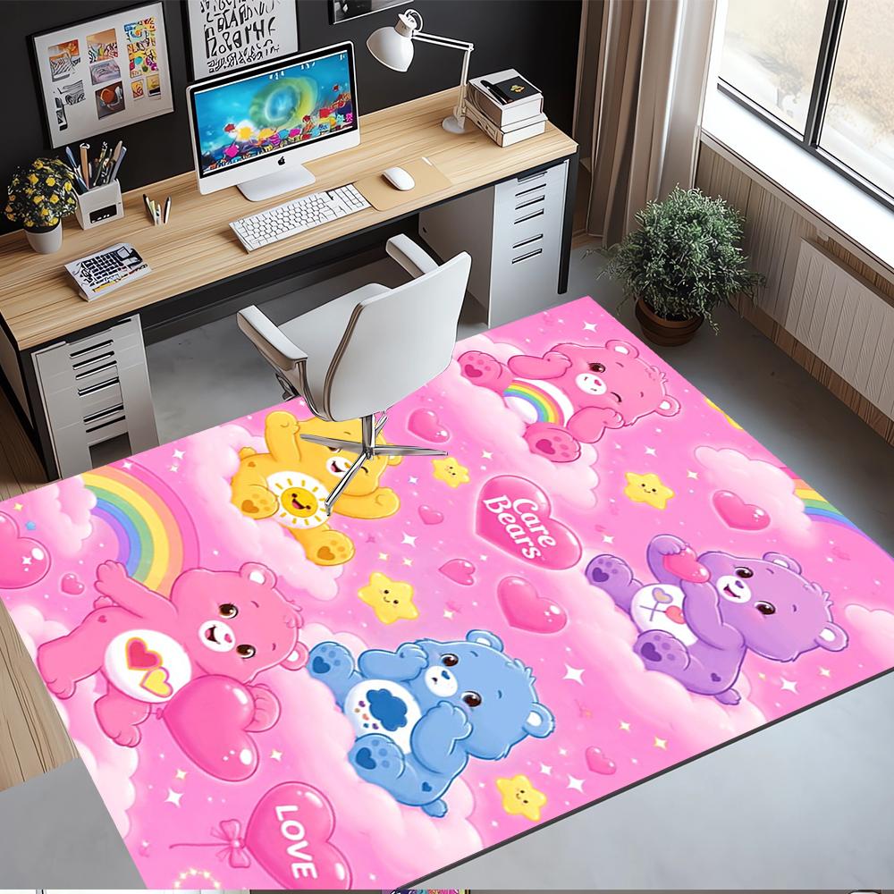 Bear Printed Carpet,Rug,for Office Chair Living Room Bedroom Kitchen Room Decor Gifts.