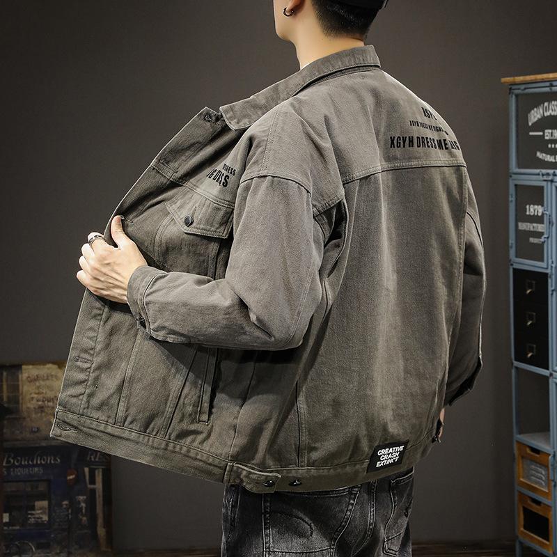 Зимняя модная брендовая мужская джинсовая куртка из плотной ткани свободного покроя, большого размера, повседневная хлопковая утолщенная куртка для инструментов