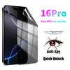 Для iPhone 16 15 14 13 12 Mini 11 Pro Max X XR XS Max 6 6s 7 8 Plus SE 2020 Privacy Screen Protector Soft Hydrogel Film