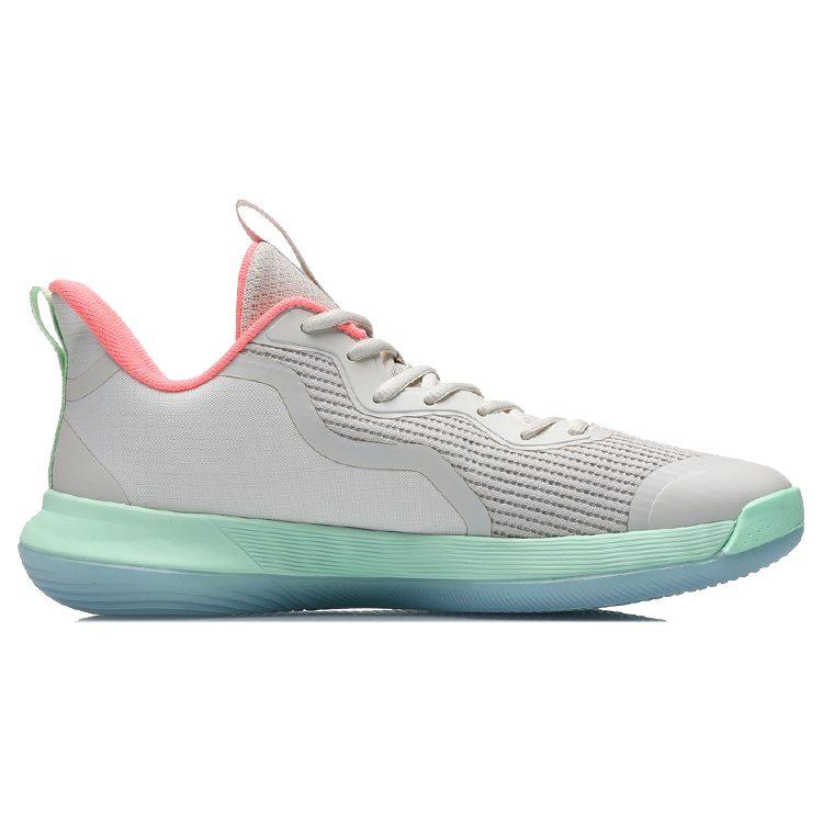 Баскетбольные кроссовки Li Ning Flash Мужские Низкие Серый/Зеленый/Розовый ABCR007-1
