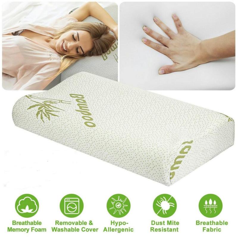 Подушка Бамбуковая ортопедическая подушка из пены с эффектом памяти для контурной поддержки шеи