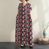 Short Sleeve Plus Size Cotton Vintage Floral New In Dresses for Women Casual Loose Long Summer Dress