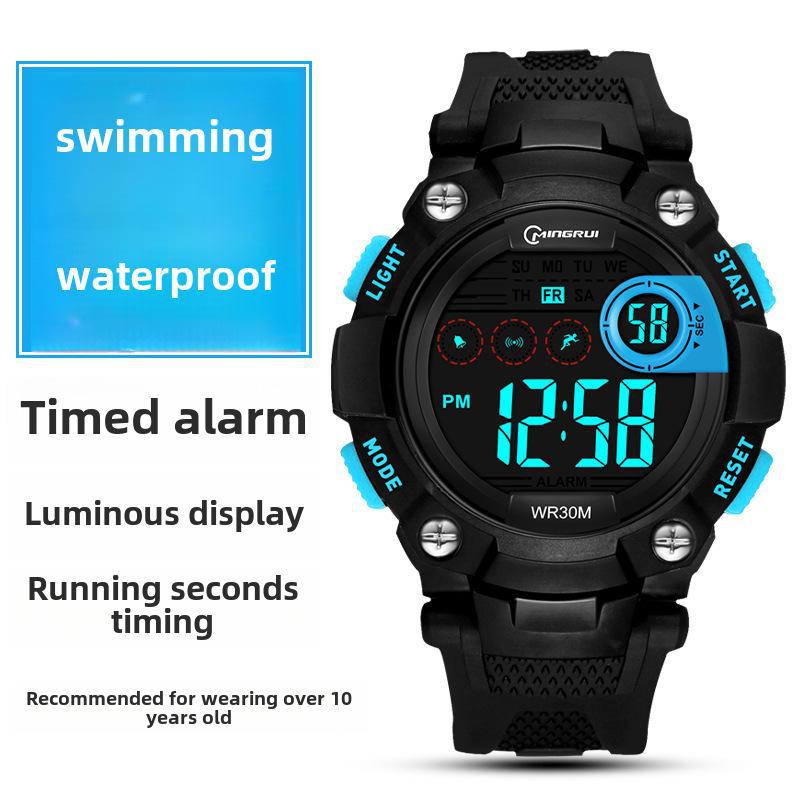 Reloj Deportivo Impermeable y a Prueba de Golpes para Niños de Secundaria con Alarma y Retroiluminación
