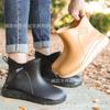 Новые модные женские короткие и средней длины велюровые термоботинки, женские утолщенные резиновые ботинки на плоской подошве светлых тонов