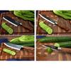 Utaki Stainless Steel Kitchen Knife Set: Santoku, Vegetable Knife, Sashimi Knife, Petty Knife, Scissors, and Peeler. A great value 6-piece set!