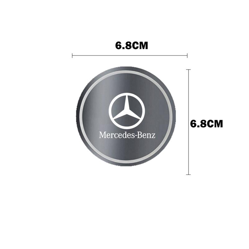 LED Light Car Coasters Light Mats 7 Colors Cup Holder Pad For Mercedes Benz B/C/E/S Class W203 W204 W205 W210 W211 Accessories QA1