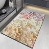 Flower Bathroom Bath Mat Non-slip Foot Mats Absorbent Quick Dry Shower Rugs Toilet Carpet Doormat Washable