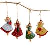 Wooden Angel Christmas Ornaments Rustic Farmhouse Angel Decorations Xmas Tree Hanging Ornaments for Holiday Home Decor