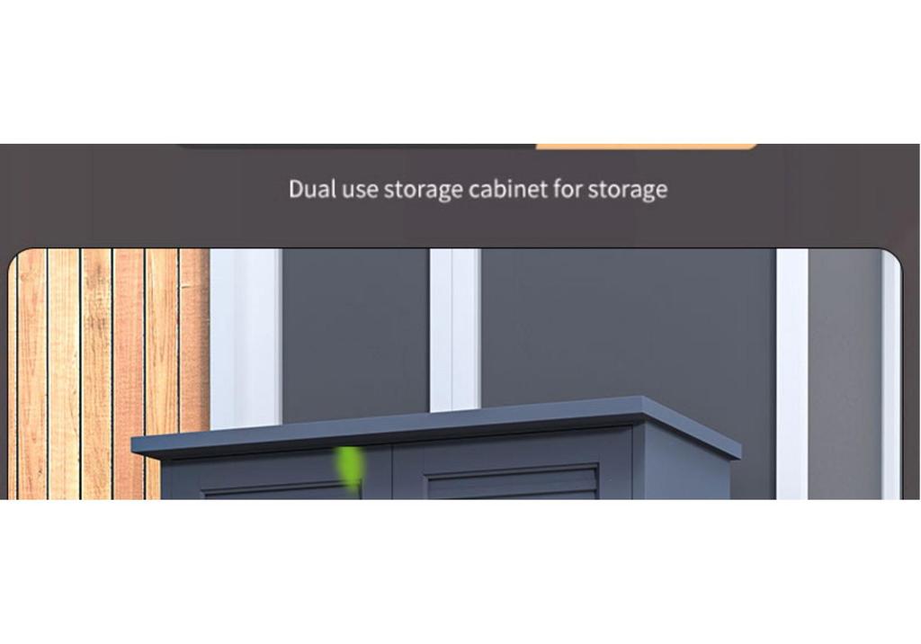 Outdoor Waterproof Storage Cabinet for Garden, Balcony, and Courtyard Tools and Sundries